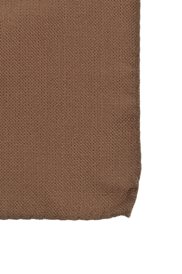 Brown Classic Solid Pocket Square 2