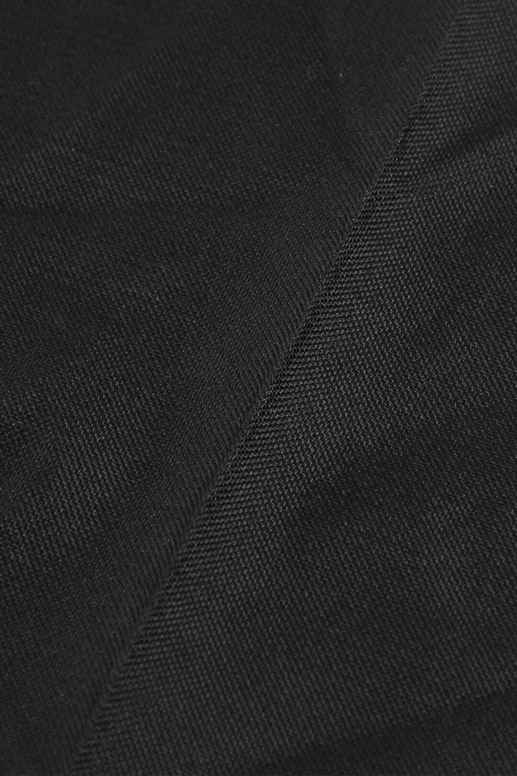 Black Solid Pocket Square 2