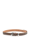 Grey Brown Cintura Solid Belt 1