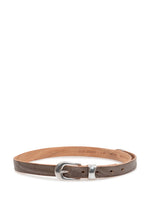 Grey Brown Cintura Solid Belt 1