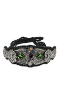 Silver Black Dreamcatcher Embellished Belt 1