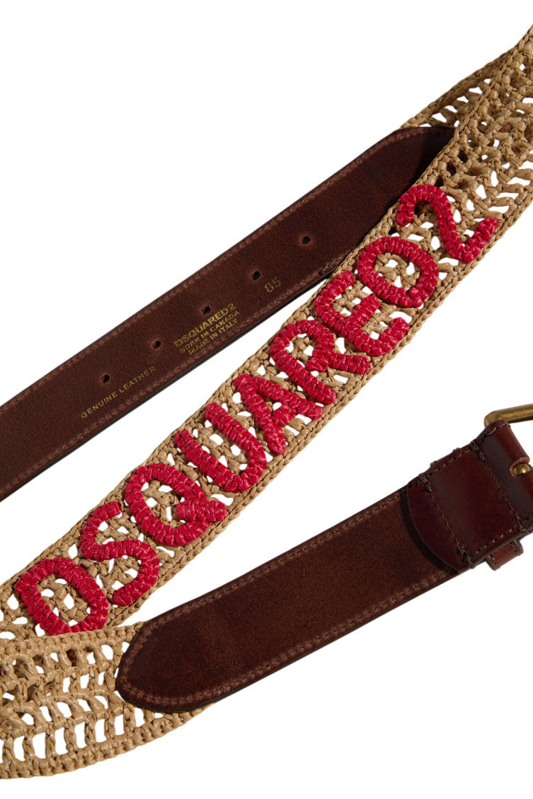 Multicolor Knitted Logo Belt 3