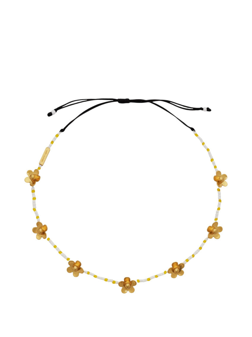 Golden Daisy Beaded Necklace 1