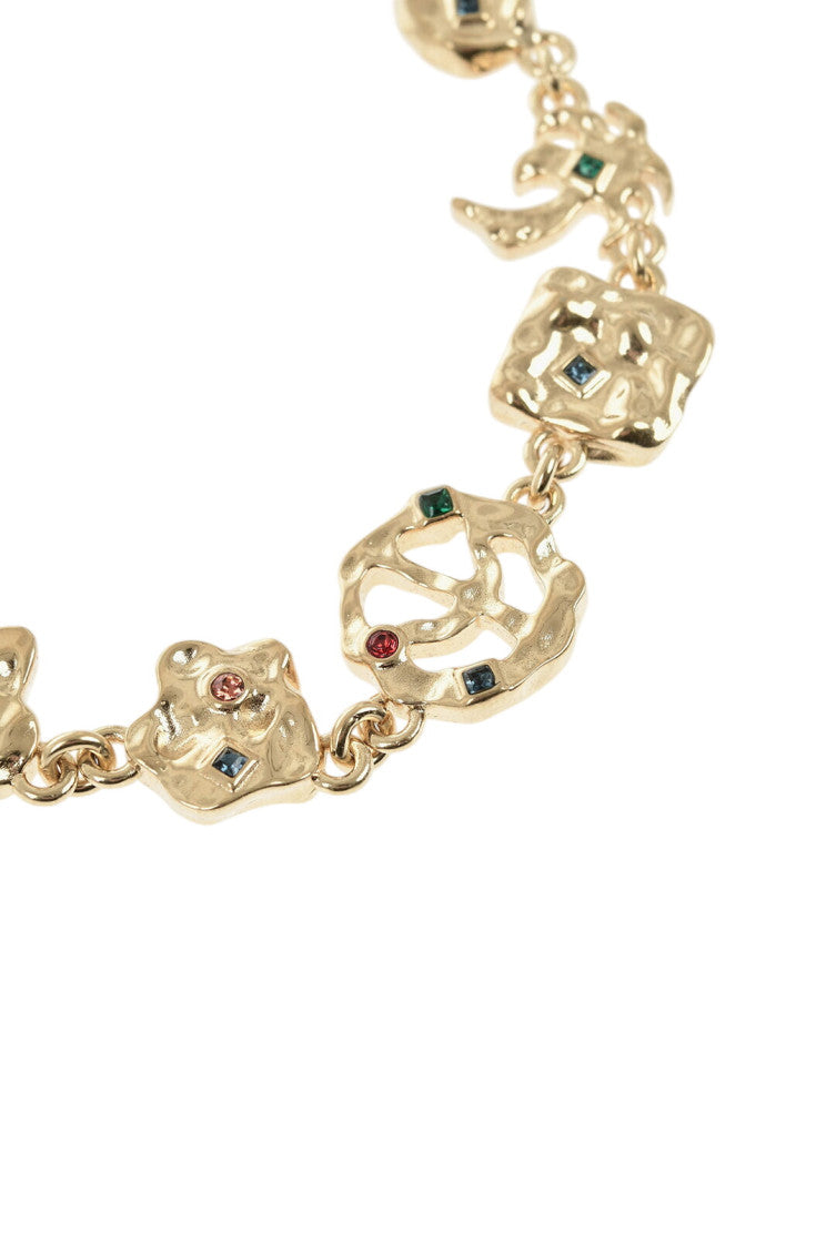 Golden Logo Charm Necklace 2