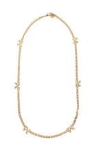 Gold Monogram Chain Necklace 1
