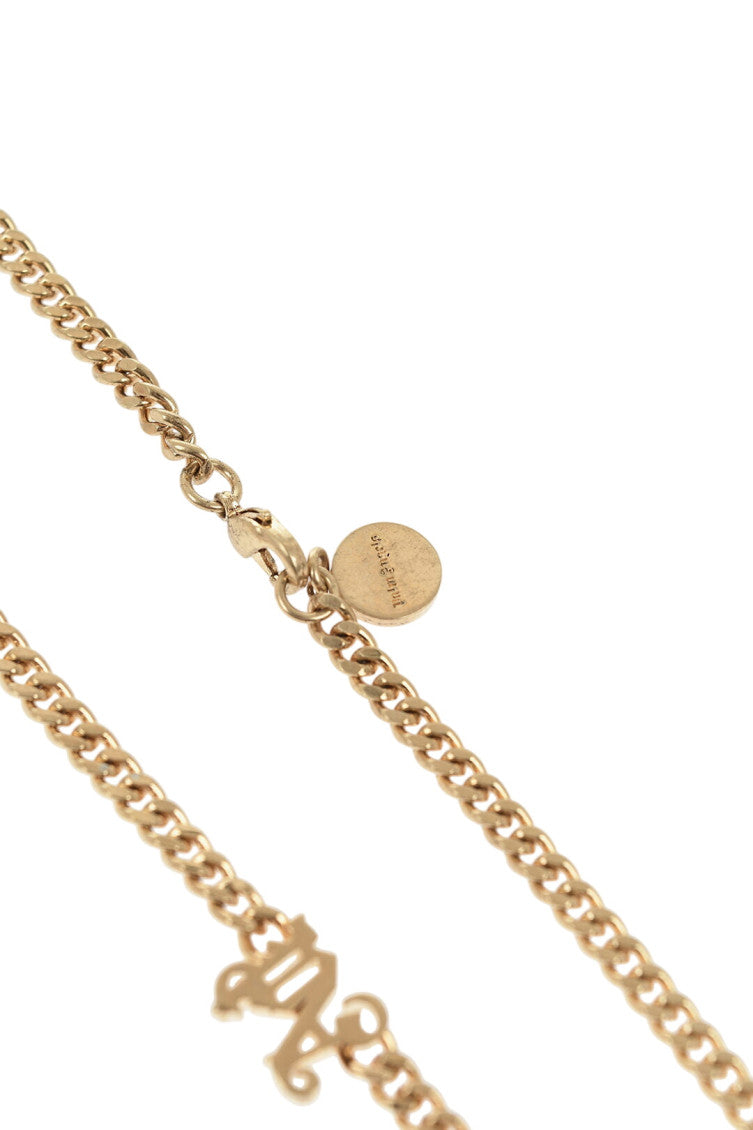 Gold Monogram Chain Necklace 3