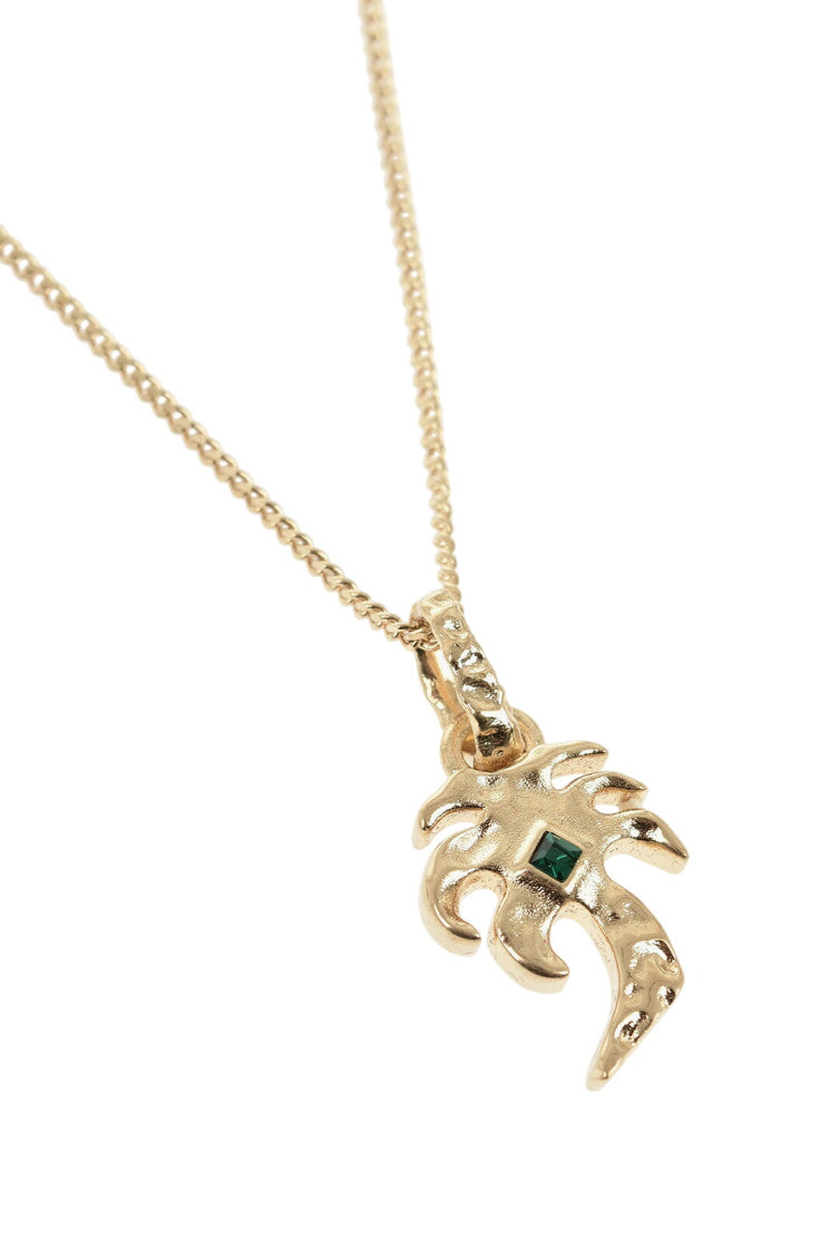 Golden Logo Pendant Necklace 2