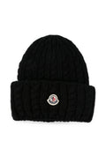 Black Knitted Beanie Cap 1