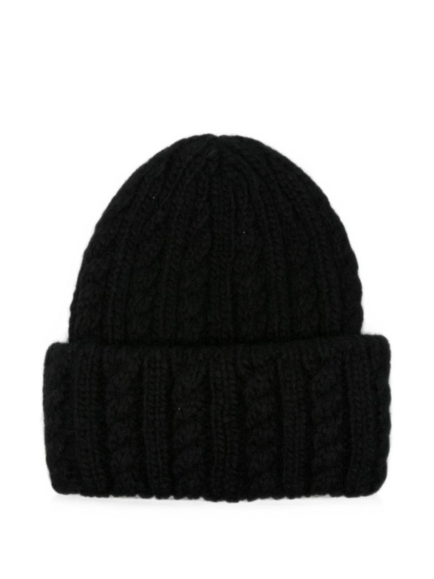 Black Knitted Beanie Cap 2