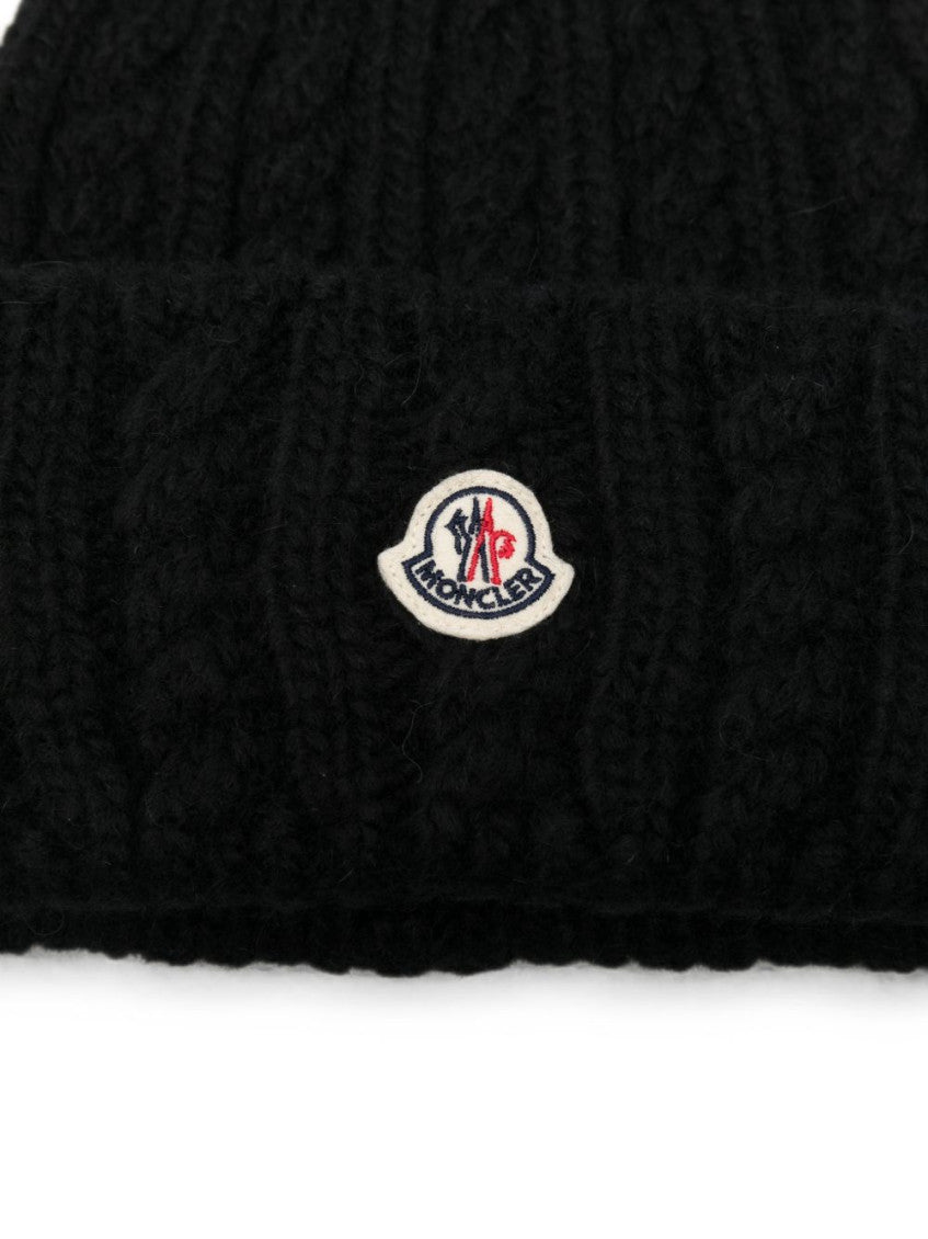 Black Knitted Beanie Cap 3
