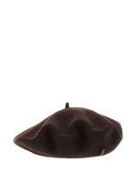 Dark Brown Solid Beret Hat 1