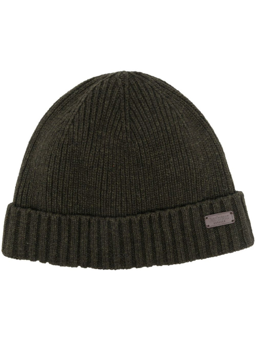 Dark Green Knitted Beanie Cap 1