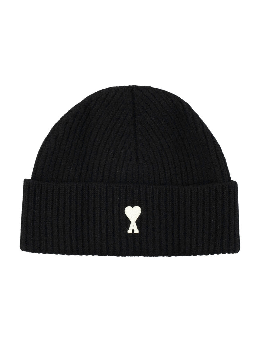 Black Logo Beanie Cap 1