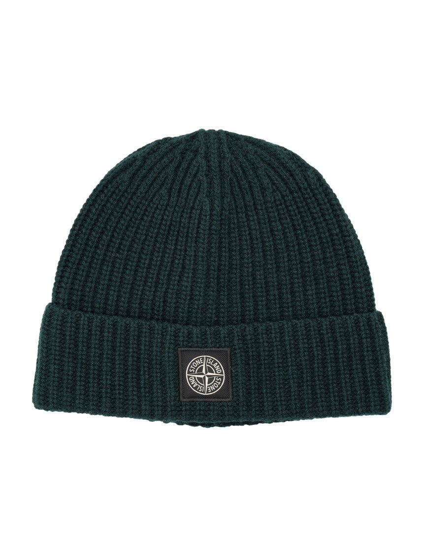 Dark Green Logo Beanie Cap 1