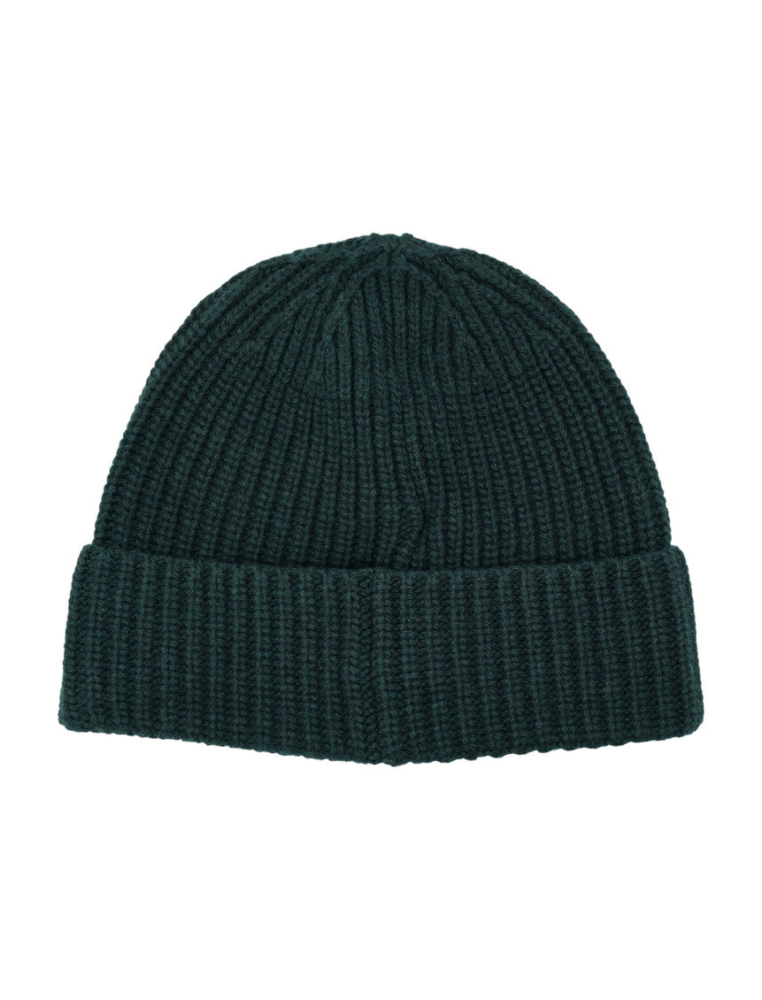 Dark Green Logo Beanie Cap 2