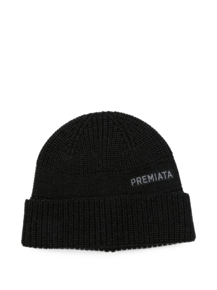 Black Logo Beanie Cap 1