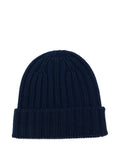 Dark Blue Knitted Beanie Cap 1