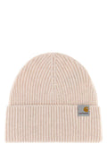 Beige Knitted Beanie Cap 1