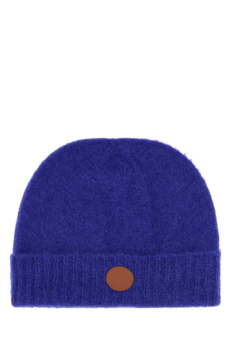Royal Blue Fluffy Solid  Beanie Cap 1