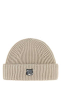 Beige Logo Beanie Cap 1
