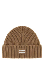 Light Brown Logo Beanie Cap 1