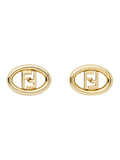 Golden FF Logo Stud Earrings 1