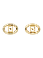 Golden FF Logo Stud Earrings 1