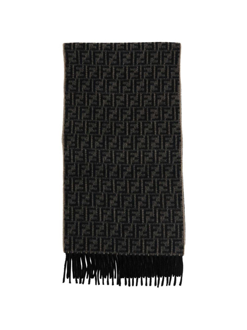 Brown FF Logo Scarf 1