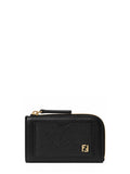 Black Logo Zip Card Holder 1