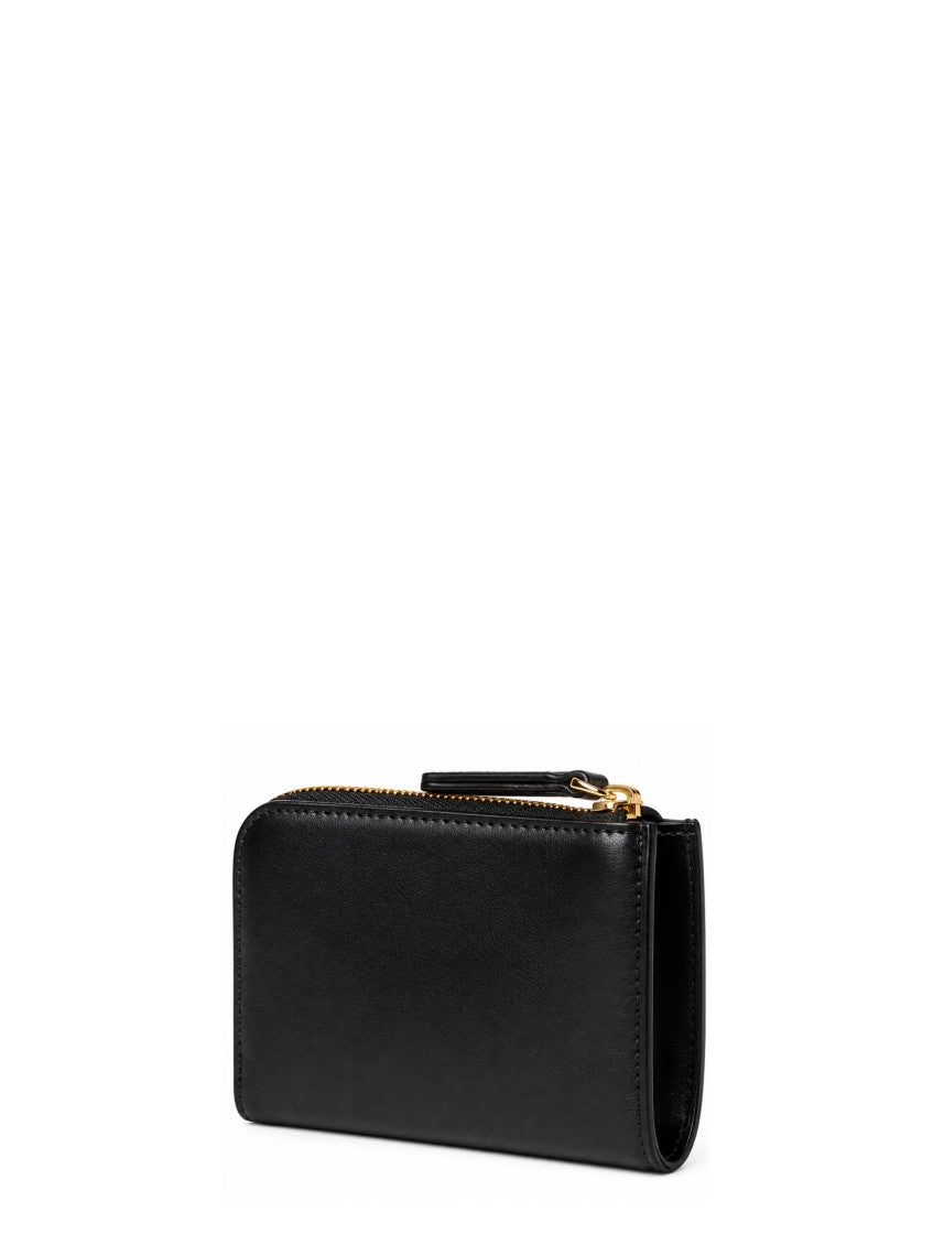 Black Logo Zip Card Holder 2