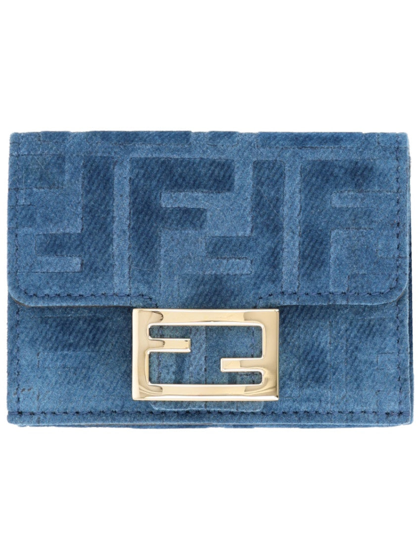 Blue Logo Trifold Wallet 1