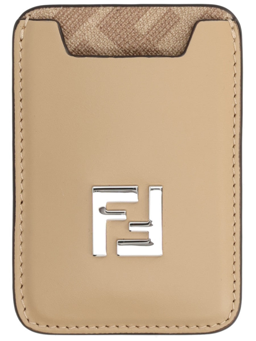 Beige FF Logo Card Holder 1