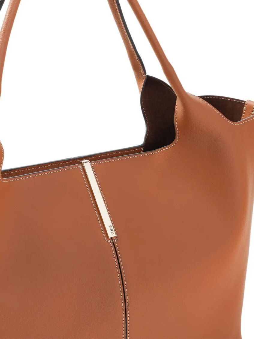 Brown Leather Medium Tote 2