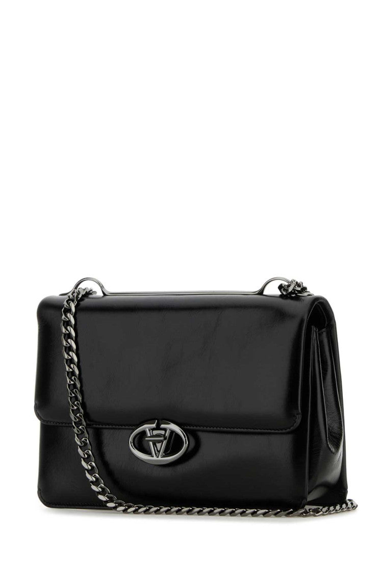 Black VLogo Medium Shoulder Bag 2
