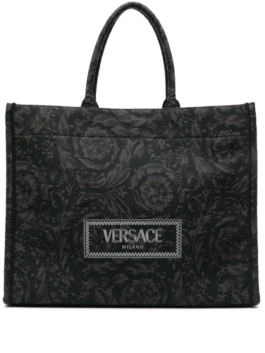 Black Barocco Athena Tote Bag 1
