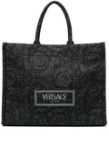 Black Barocco Athena Tote Bag 1