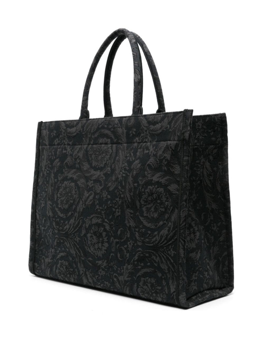 Black Barocco Athena Tote Bag 2