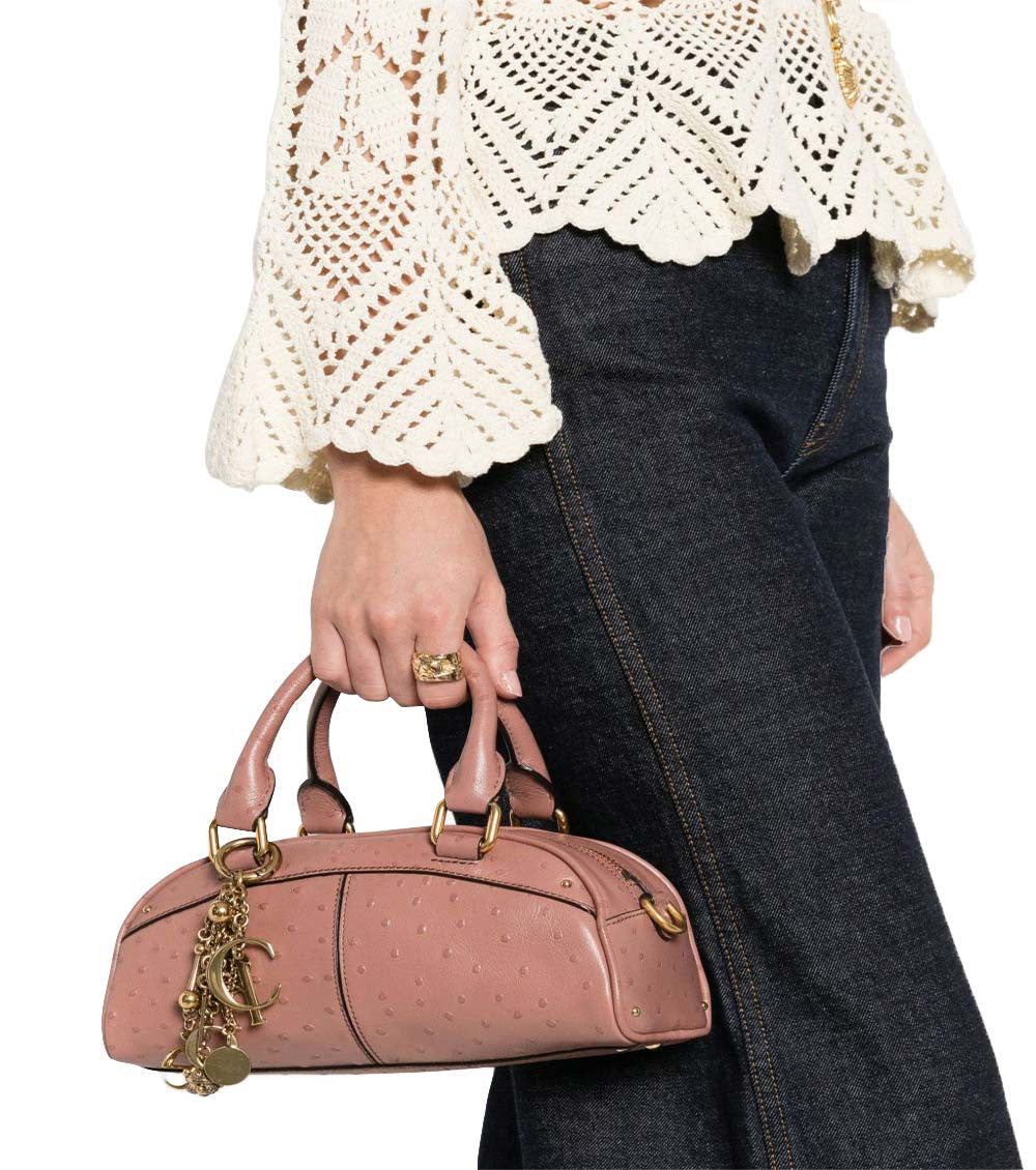 Beige Charm Small Satchel 4
