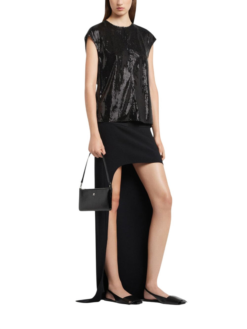 Black Naplack Small Shoulder Bag 4