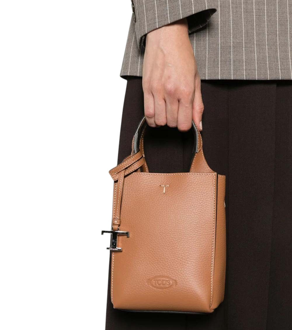 Brown T Timeless Mini Crossbody Bag 6