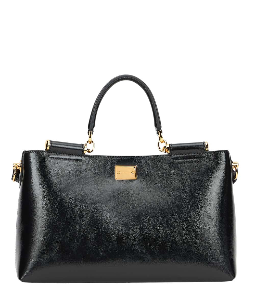 Black Vittoria Medium Satchel 2