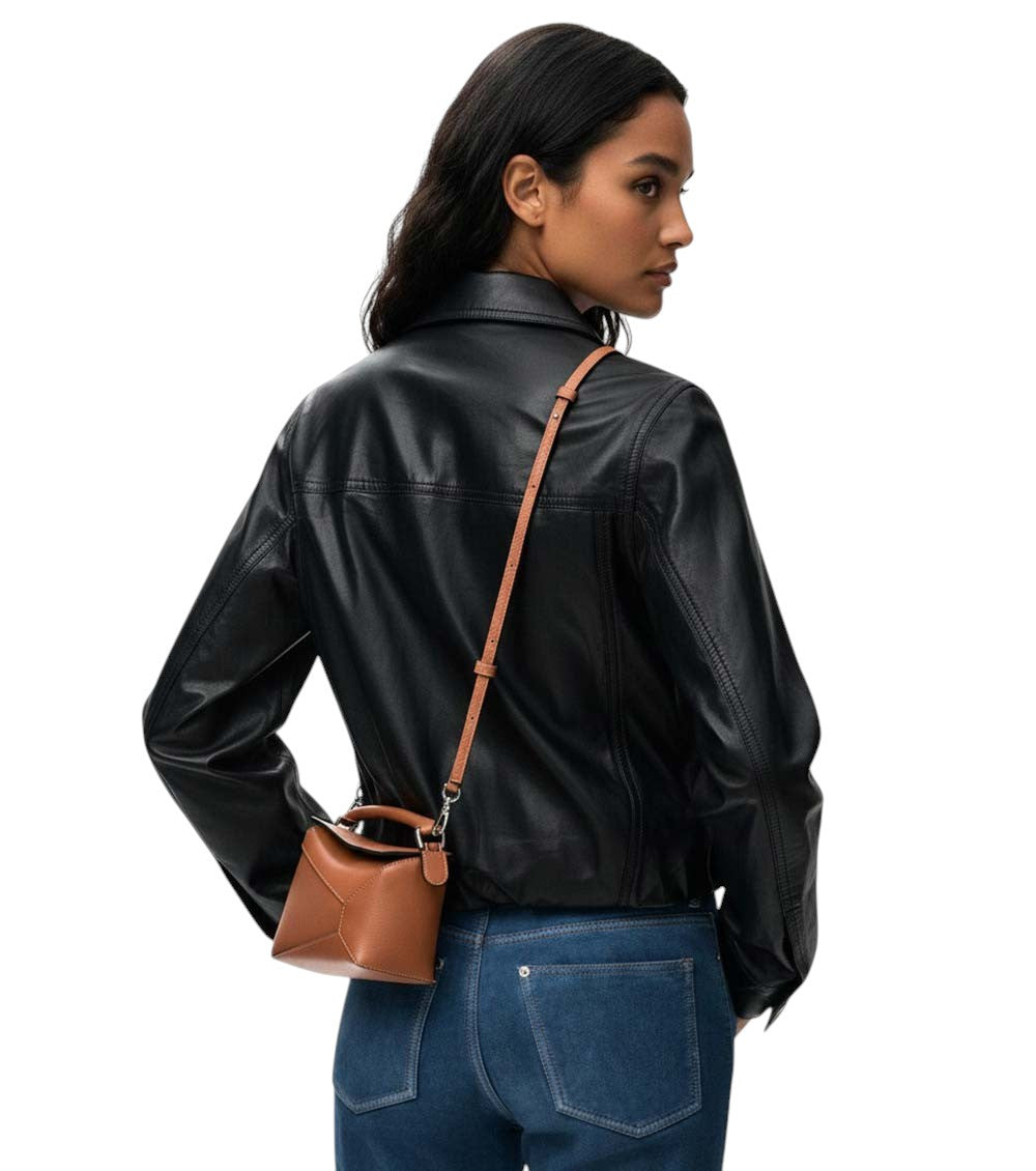 Brown Puzzle Edge Mini Crossbody Bag 5