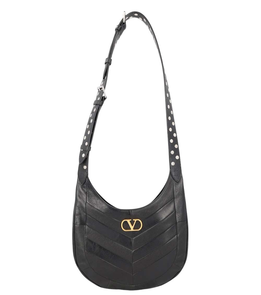Black VLogo Medium Crossbody Bag 1