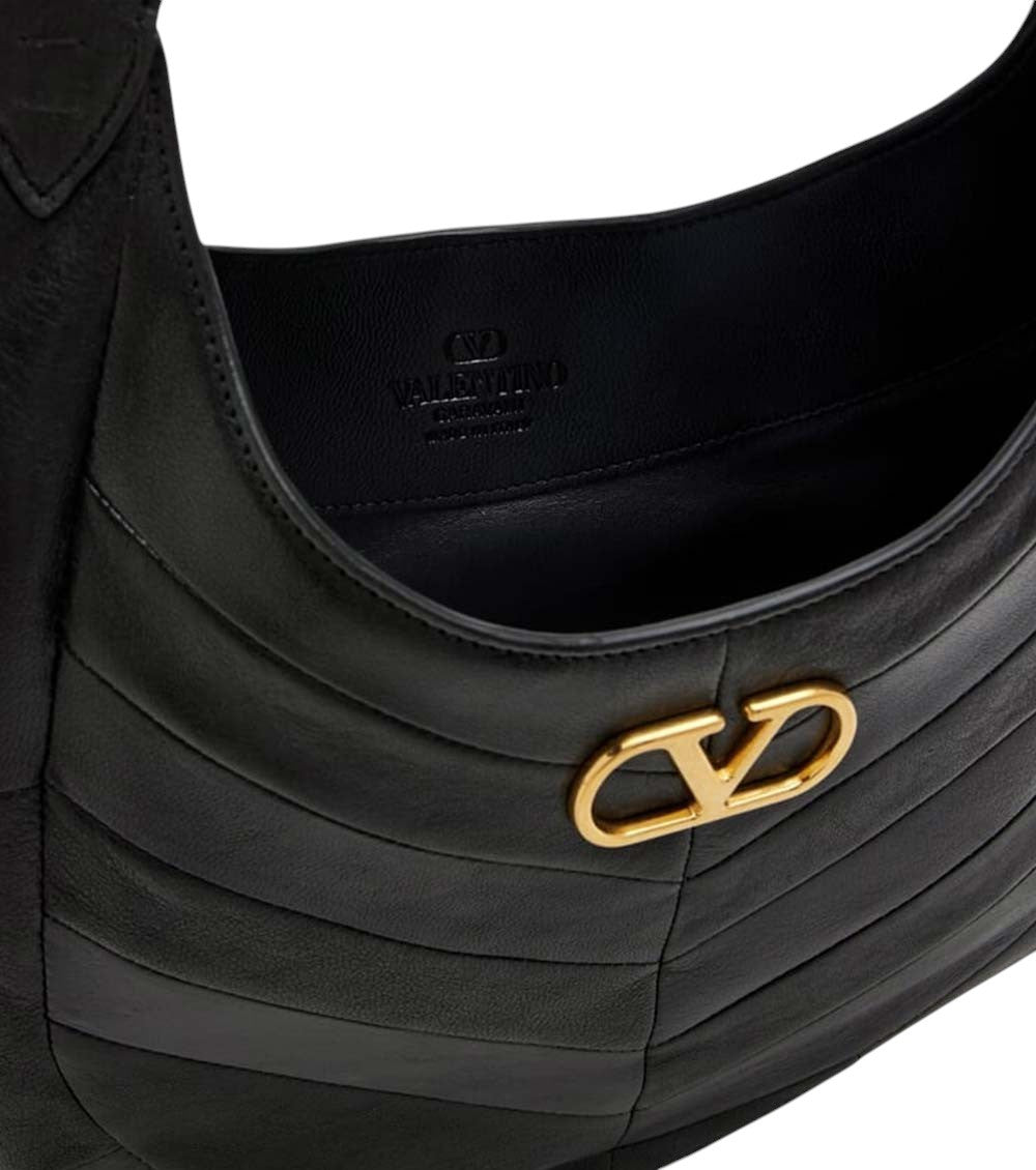 Black VLogo Medium Crossbody Bag 4