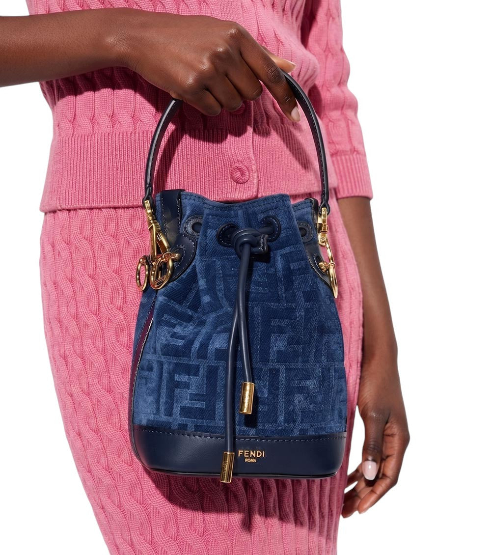Blue Mon Tresor Mini Bucket Bag 5