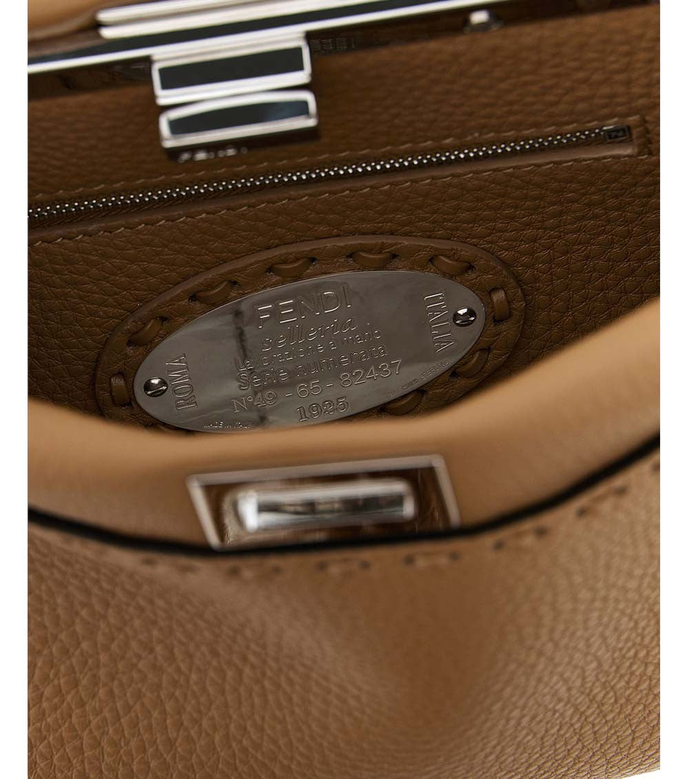 Beige Peekaboo Mini Satchel 4