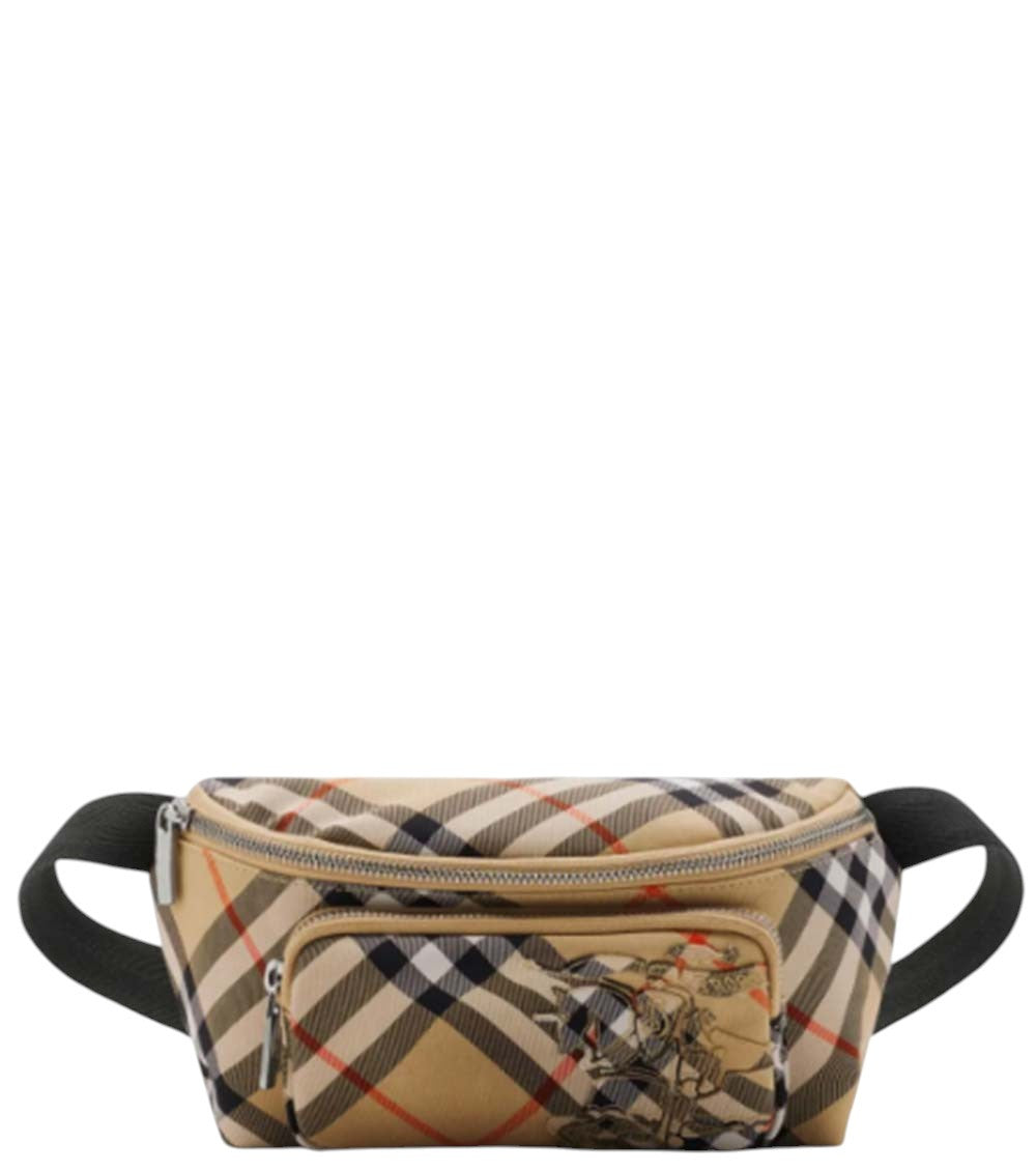 Beige Check Small Crossbody Bag 1