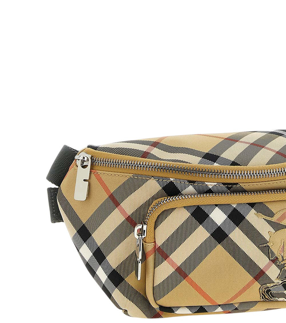 Beige Check Small Crossbody Bag 3