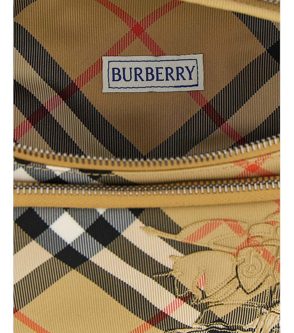Beige Check Small Crossbody Bag 4