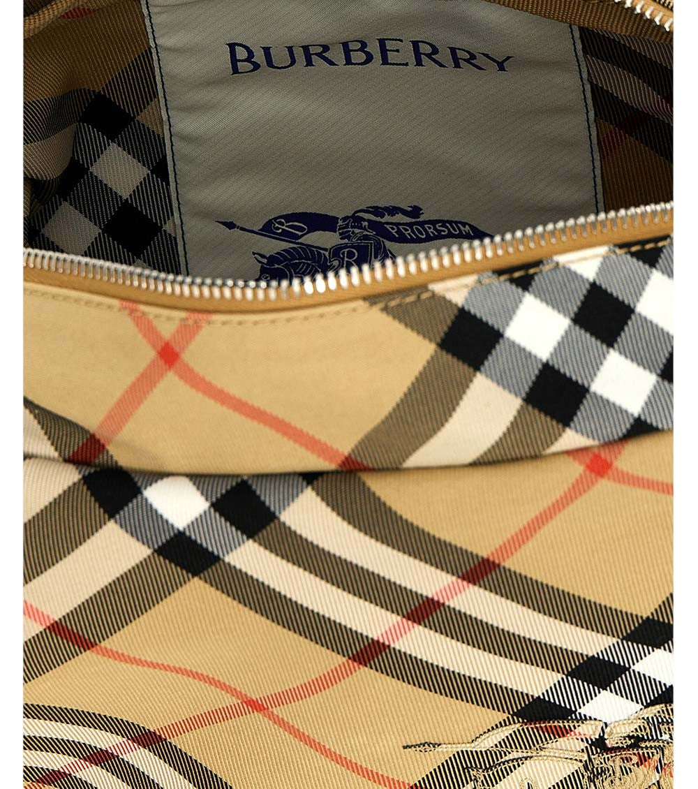 Beige Check Small Crossbody Bag 4